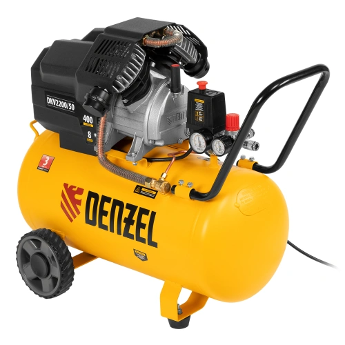 Компрессор воздушный DKV2200/50, Х-PRO 2.2 кВт, 400 л/мин, 50 л Denzel по ценам производителя в Санкт-Петербурге с доставкой по всей России