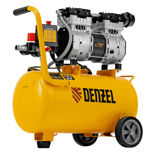 Компрессор DLS950/24 безмаслянный малошумный 950 Вт, 165 л/мин, ресивер 24 л Denzel по ценам производителя в Санкт-Петербурге с доставкой по всей России