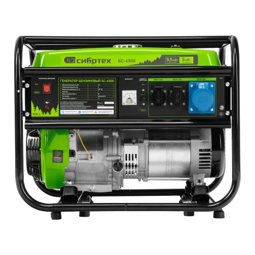 Генератор бензиновый БС-6500, 5.5 кВт, 230В, четырехтактный, 25 л, ручной стартер Сибртех по ценам производителя в Санкт-Петербурге с доставкой по всей России