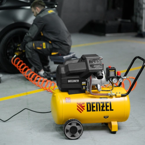 Компрессор воздушный DKV2200/50, Х-PRO 2.2 кВт, 400 л/мин, 50 л Denzel по ценам производителя в Санкт-Петербурге с доставкой по всей России