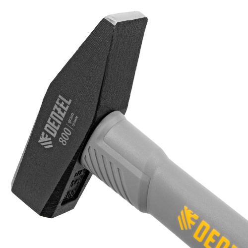 Молоток слесарный, 800 г, кованый, фибергласовая рукоятка c TPR покрытием Denzel купить в Москве с доставкой по всей России | ProtosMarket.ru