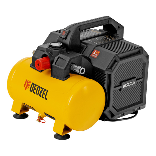 Компрессор  DLS750/6 безмасляный малошумный 750 Вт, 140 л/мин,ресивер 6 л Denzel по ценам производителя в Санкт-Петербурге с доставкой по всей России