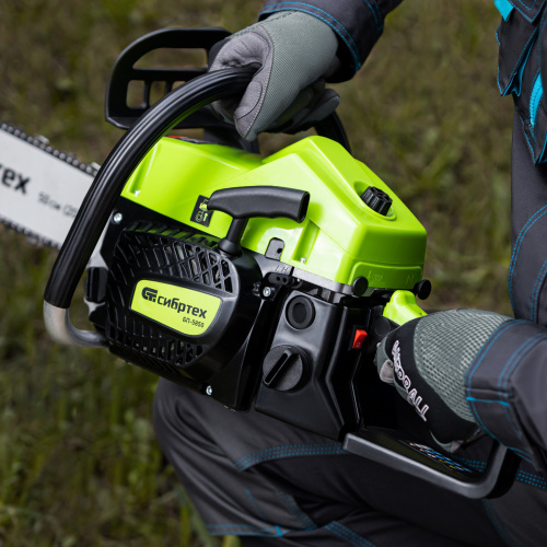 Пила цепная бензиновая БП-5850, 58 см3, шина 50 см, шаг 0.325, паз 1,5 мм, 76 звеньев Сибртех купить в Москве с доставкой по всей России | ProtosMarket.ru