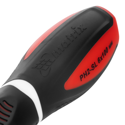 Отвертка комбинированная, SL6/PH2, CrV, двухкомпонентная рукоятка Matrix по ценам производителя в Санкт-Петербурге с доставкой по всей России