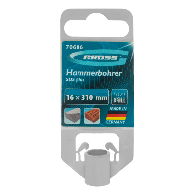 Бур по бетону Pro, 16 х 300 мм, SDS Plus Gross купить в Москве с доставкой по всей России | ProtosMarket.ru
