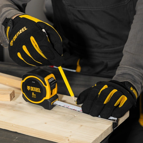 Рулетка 8м х 25мм, двухкомп. корпус, магнитный обрезиненный зацеп Denzel по ценам производителя в Санкт-Петербурге с доставкой по всей России