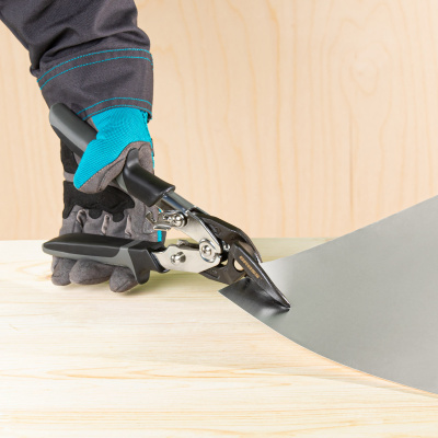 Ножницы по металлу "Piranha", усиленные, 255 мм, прямой и левый рез, сталь СrMo, двухкомпонентные рукоятки Gross купить в Москве с доставкой по всей России | ProtosMarket.ru