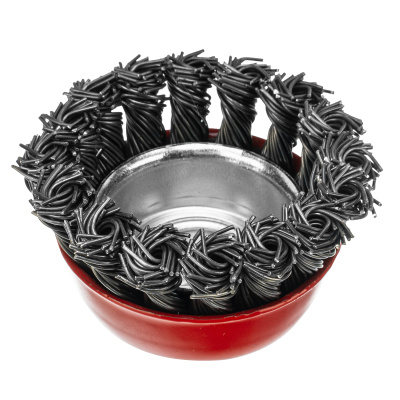 Щетка для УШМ, 65 мм, М14, "чашка", крученая проволока 0.8 мм Matrix по ценам производителя в Санкт-Петербурге с доставкой по всей России