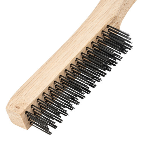 Щетка зачистная четырехрядная, закаленная прямая проволока с деревянной ручкой Сибртех по ценам производителя в Санкт-Петербурге с доставкой по всей России