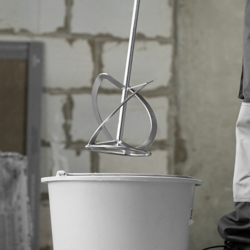 Насадка для миксера, для тяжелых растворов, 160 х 590 мм, оцинкованная, хвостовик резьба М14 Сибртех купить в Москве с доставкой по всей России | ProtosMarket.ru