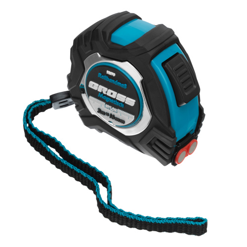 Рулетка Magnetisch 3 м х 16 мм,обрезиненный корпус,автоматическая фиксация,Нейлоновое покрытиеытие,зацеп с магнитом Gross по ценам производителя в Санкт-Петербурге с доставкой по всей России