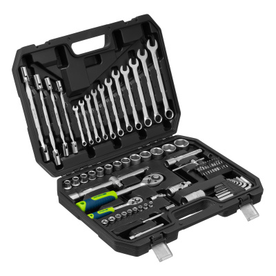 Набор инструментов, 1/2", 1/4", пластиковый кейс 89 предметов Сибртех купить в Москве с доставкой по всей России | ProtosMarket.ru
