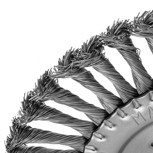 Щетка для УШМ, 200 мм, посадка 22.2 мм, плоская, крученая проволока 0.5 мм Сибртех по ценам производителя в Санкт-Петербурге с доставкой по всей России