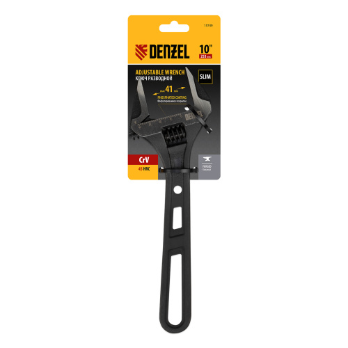 Ключ разводной, 250 мм, CrV, кованый Denzel купить в Москве с доставкой по всей России | ProtosMarket.ru