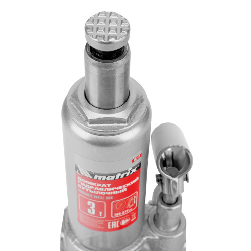 Домкрат гидравлический бутылочный, 3 т, высота подъема 194-372 мм Matrix по ценам производителя в Санкт-Петербурге с доставкой по всей России