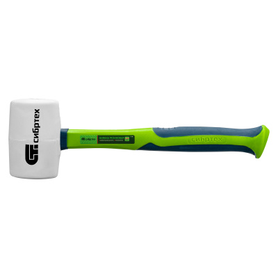 Киянка резиновая, 680 г, белая резина, фибергласовая рукоятка Сибртех купить в Москве с доставкой по всей России | ProtosMarket.ru