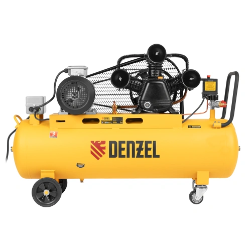 Компрессор воздушный BCW3000-T/100, ременный привод, 3.0 кВт, 100 литров, 520 л/мин Denzel по ценам производителя в Санкт-Петербурге с доставкой по всей России