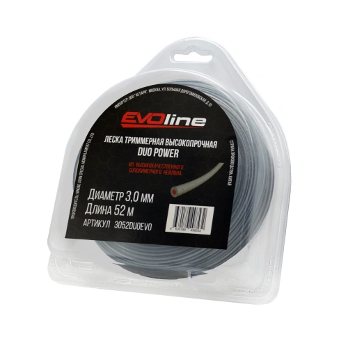 Леска (корд) триммерная EVOline DUO POWER (3.0 мм, 52 метра) по ценам производителя в Санкт-Петербурге с доставкой по всей России
