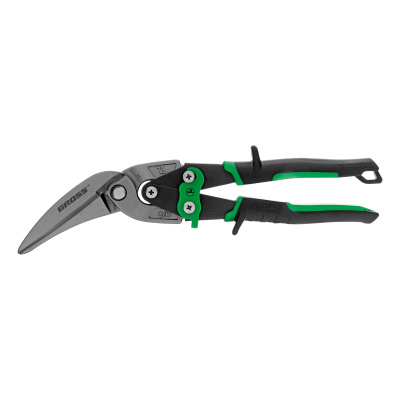 Ножницы по металлу "Piranha", 270 мм, прямой и правый проходной рез, сталь СrMo, двухкомпонентные рукоятки Gross купить в Москве с доставкой по всей России | ProtosMarket.ru