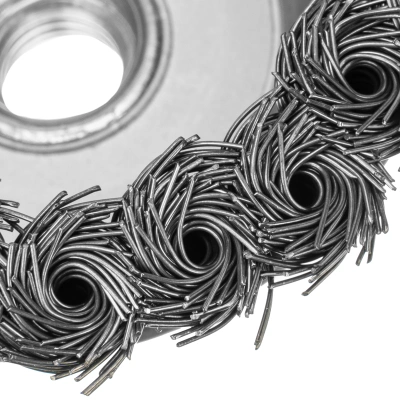 Щетка для УШМ, 100 мм, М14, "чашка", крученая металлическая проволока Сибртех по ценам производителя в Санкт-Петербурге с доставкой по всей России