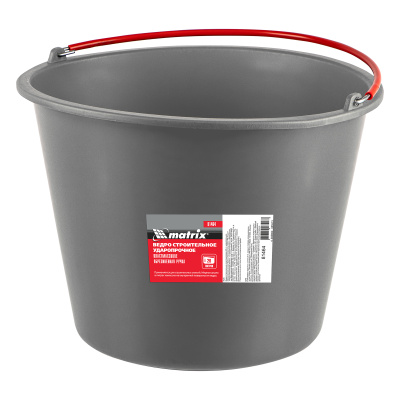 Ведро строительное пластмассовое 20 л, ударопрочное, обрезиненная ручка Matrix купить в Москве с доставкой по всей России | ProtosMarket.ru