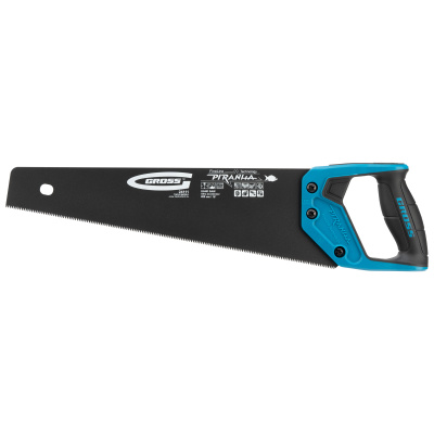 Ножовка по дереву "Piranha", 400 мм, 11-12 TPI, зуб-3D, каленый зуб, тефлоновое покрытие полотна, двухкомпонентная рукоятка Gross купить в Москве с доставкой по всей России | ProtosMarket.ru