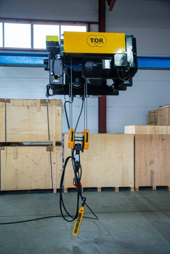 Таль передвижная двухскоростная с уменьшенной строительной высотой  3,2т  6м 4/1 380В электрическая канатная TOR SHA8 2D по ценам производителя в Санкт-Петербурге с доставкой по всей России