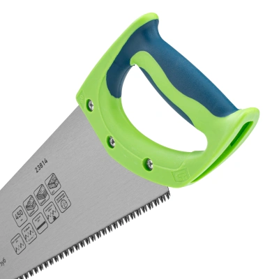 Ножовка по дереву "Зубец", 450 мм, 7-8 TPI, каленый зуб 3D, двухкомпонентная рукоятка Сибртех по ценам производителя в Санкт-Петербурге с доставкой по всей России