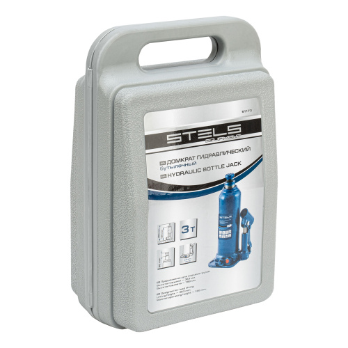 Домкрат гидравлический бутылочный, 3 т, h подъема 188-363 мм, в пластиковом кейсе Stels по ценам производителя в Санкт-Петербурге с доставкой по всей России