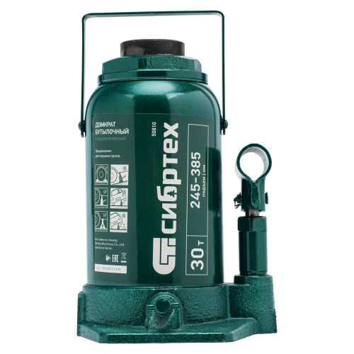 Домкрат гидравлический бутылочный, 30 т, 245-385 мм Сибртех по ценам производителя в Санкт-Петербурге с доставкой по всей России