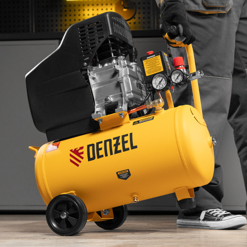 Компрессор воздушный DC1500/24, прямой привод, 1.5 кВт, 24 литра, 220 л/мин Denzel по ценам производителя в Санкт-Петербурге с доставкой по всей России