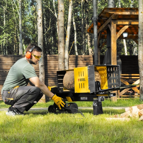 Дровокол электрический ELS7T-52, 2300 Вт, сила раскола 7т, макс. размеры полена D250 x 520 мм Denzel купить в Москве с доставкой по всей России | ProtosMarket.ru