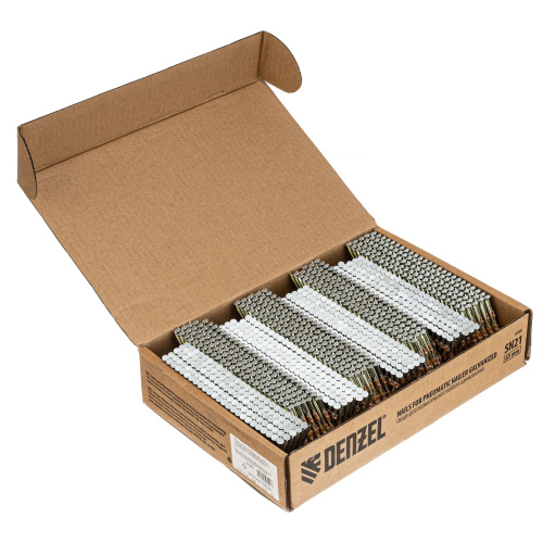 Гвозди для пнев. нейлера (оцинк.) длина - 65 мм, диам. - 2,9 мм, 2000 шт. Denzel купить в Москве с доставкой по всей России | ProtosMarket.ru