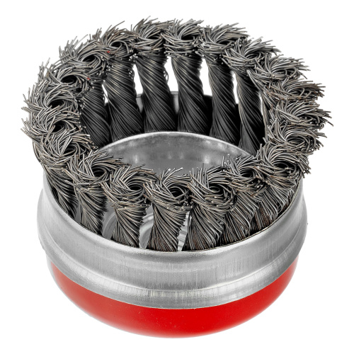 Щетка для УШМ Heavy Duty, 80 мм, М14, "чашка", крученая проволока 0.5 мм Matrix по ценам производителя в Санкт-Петербурге с доставкой по всей России