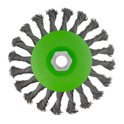 Щетка для УШМ, 125 мм, М14, "тарелка", крученая металлическая проволока Сибртех по ценам производителя в Санкт-Петербурге с доставкой по всей России