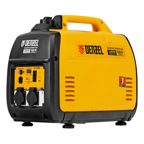 Генератор инверторный GT-2200iS, 2.2 кВт, 230 В, бак 4 л, закрытый корпус, ручной старт Denzel по ценам производителя в Санкт-Петербурге с доставкой по всей России