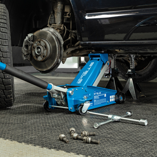 Домкрат гидравлический подкатной, 3 т, 120-450 мм, быстрый подъем, проф. Stels по ценам производителя в Санкт-Петербурге с доставкой по всей России