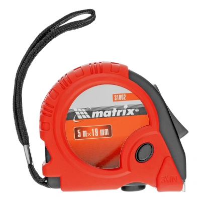 Рулетка Rubber,5 м х 19 мм,обрезиненный корпус Matrix по ценам производителя в Санкт-Петербурге с доставкой по всей России