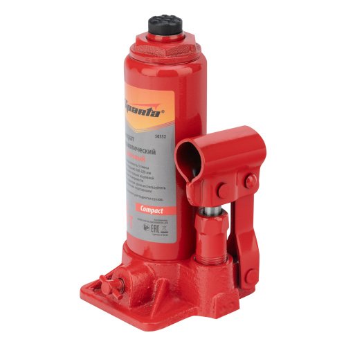 Домкрат гидравлический бутылочный 3т, h подъема 180-320 мм Sparta Compact по ценам производителя в Санкт-Петербурге с доставкой по всей России
