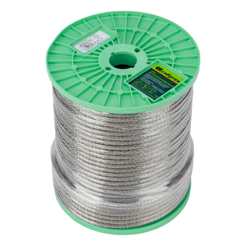 Трос металлополимерный прозрачный ПР-8.0, толщина 8.0 мм, катушка 100 метров Сибртех купить в Москве с доставкой по всей России | ProtosMarket.ru