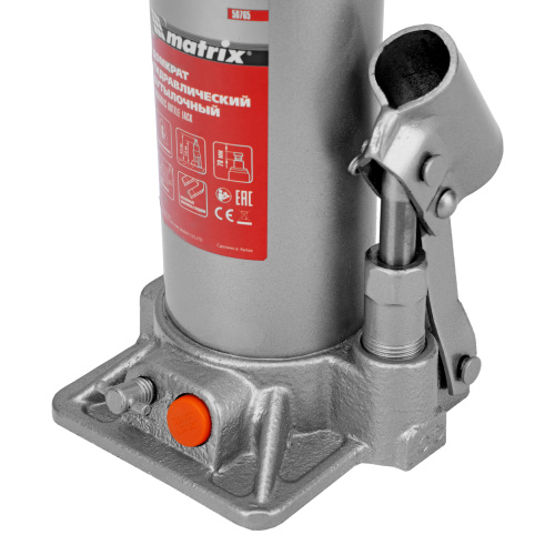 Домкрат гидравлический бутылочный, 6 т, h подъема 216-413 мм Matrix по ценам производителя в Санкт-Петербурге с доставкой по всей России