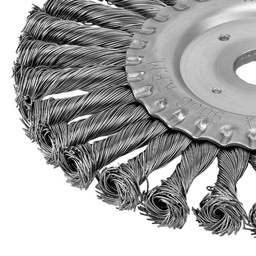 Щетка для УШМ 175 мм, посадка 22.2 мм, плоская, крученая металлическая проволока Сибртех по ценам производителя в Санкт-Петербурге с доставкой по всей России