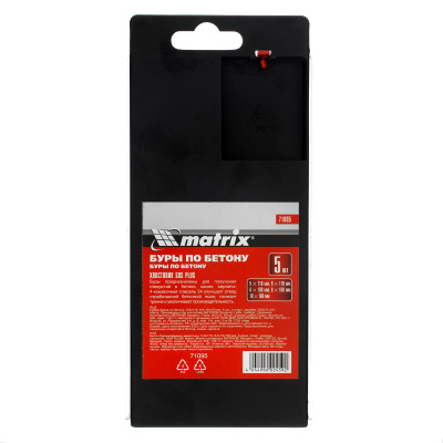 Набор буров по бетону, 5-6 х 110.6-8-10 х 160 мм, 5 шт, в пластиковой коробке, SDS Plus Matrix купить в Москве с доставкой по всей России | ProtosMarket.ru