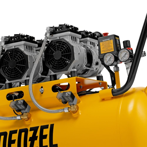 Компрессор безмасляный, малошумный DLS 1800/100,1800 Вт, 3x600, 100 л, 345 л/мин Denzel по ценам производителя в Санкт-Петербурге с доставкой по всей России