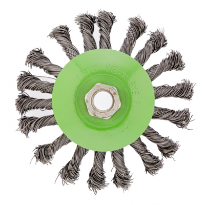 Щетка для УШМ, 115 мм, М14, "тарелка", крученая проволока 0.5 мм Сибртех по ценам производителя в Санкт-Петербурге с доставкой по всей России