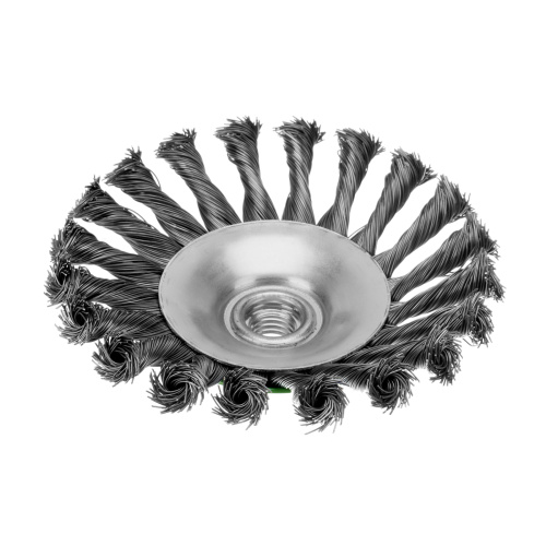 Щетка для УШМ, 125 мм, М14, "тарелка", крученая металлическая проволока Сибртех по ценам производителя в Санкт-Петербурге с доставкой по всей России