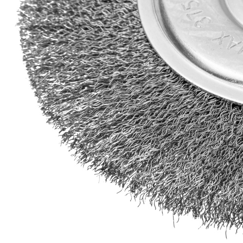 Щетка для УШМ, 200 мм, посадка 22.2 мм, плоская, витая проволока 0.3 мм Сибртех по ценам производителя в Санкт-Петербурге с доставкой по всей России