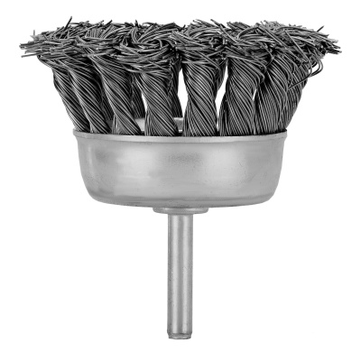 Щетка для дрели, 65 мм, "чашка" со шпилькой, крученая металлическая проволока Matrix по ценам производителя в Санкт-Петербурге с доставкой по всей России