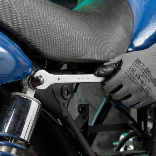 Ключ комбинированный, 16 мм, CrV, матовый хром Stels купить в Москве с доставкой по всей России | ProtosMarket.ru