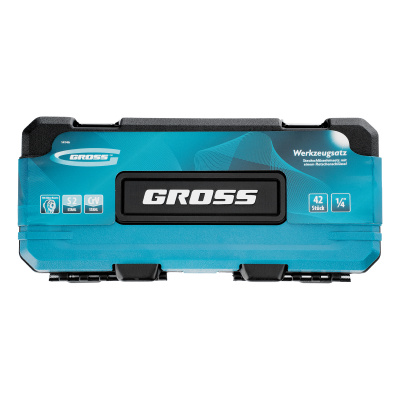 Набор инструментов, 1/4", CrV, 120 зубьев, 42 предмета Gross купить в Москве с доставкой по всей России | ProtosMarket.ru